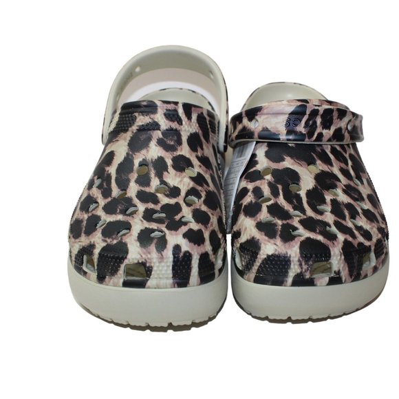 Crocs Classic Leopard Platform Slip on, Heel strap Women's 9 NEW! - Picture 2 of 15